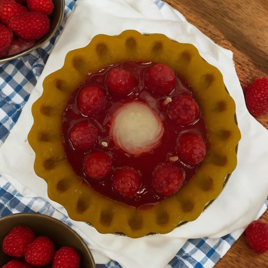 Raspberry Pie Candle-Dessert