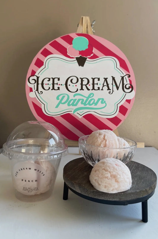 Peach Ice Cream Scoop Melts